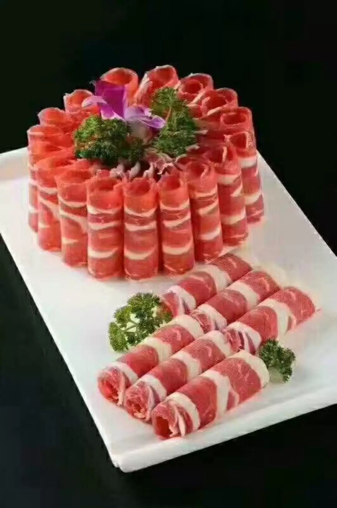 火锅食材摆盘展示